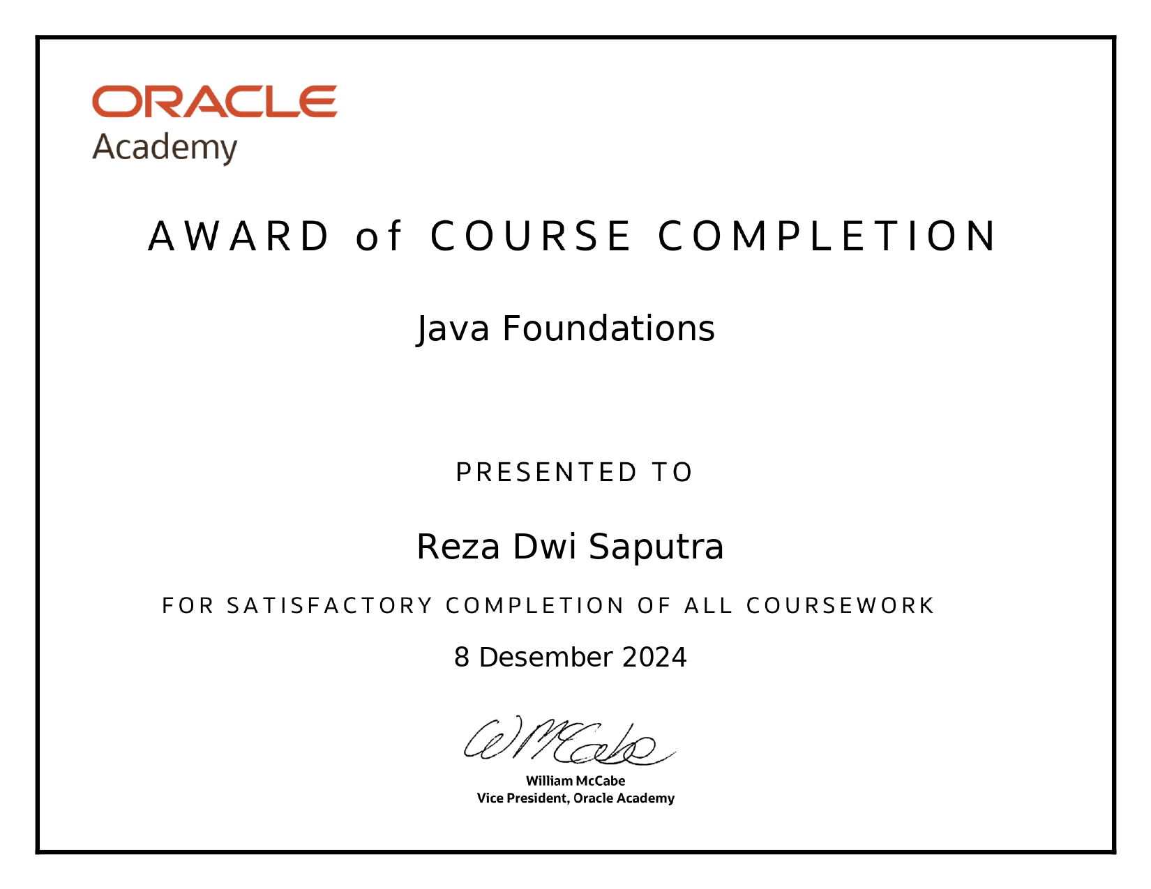 Certification 1
