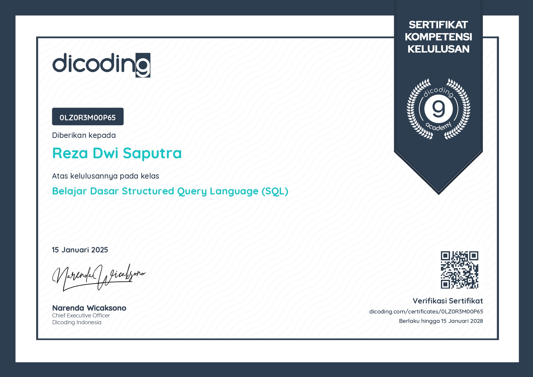 Certification 9